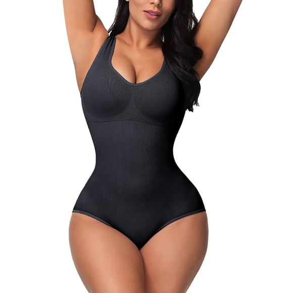 Kelon Shapers On Sale Women's Chemical Fiber Underwear Women Waist Trainer Shapewear Slim Body Shaper Sexy Deep V Neck Thong Bodysuit Tummy Control Jumpsuit Tops