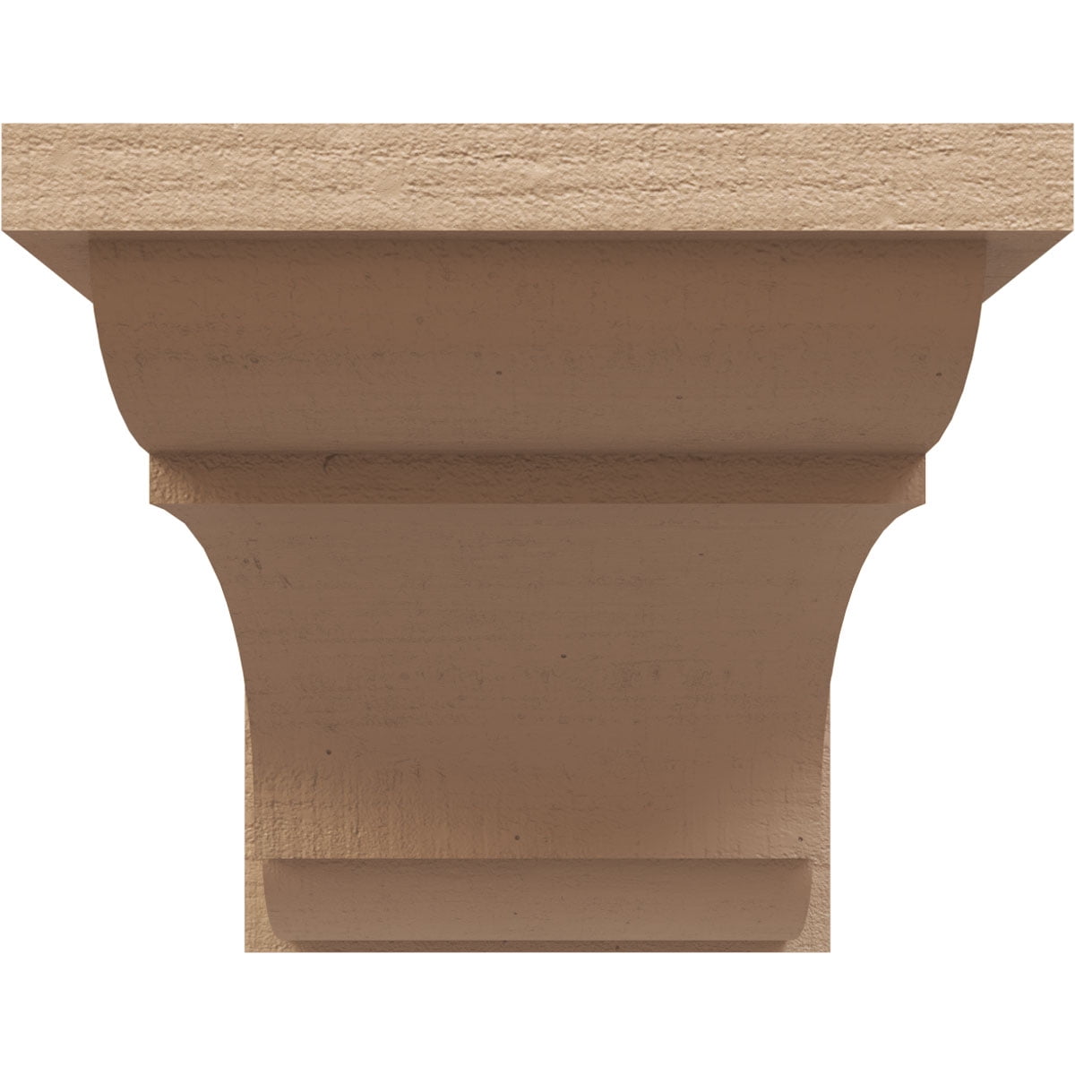 7"W x 14"D x 7"H Wide Bryant Rough Cedar Woodgrain TimberThane Corbel, Primed Tan