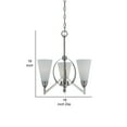 thumbnail image 5 of 19 Inch 3 Light Chandelier with Frosted Glass Shade, Silver, 5 of 5