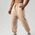 thumbnail image 4 of Jerdar Men's Cotton Jogger Sweatpants Tapered Cuffed Ankle All Season Four Season Gym Workout Fitness Athletic Casual Comfortable Soft Long Pants Trousers, 4 of 9