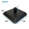 thumbnail image 5 of US Weight 40 Pound Umbrella Base Designed to be Used with a Patio Table (Black), 5 of 8