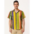 thumbnail image 3 of Camisa hawaiana manga corta botones Amarillo verde T M, 3 of 6