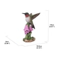 thumbnail image 4 of 5.5" Hummingbird on Foxglove Outdoor Garden Statue, 4 of 7