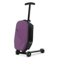 thumbnail image 3 of Advwin Scooter Luggage for Kids & Adults, Hardside Ride on Suitcase for Kids Ages 4-15 Multifunctional Lightweight Foldable Carry on Luggage with Wheels Ride on for Children Teenagers, Purple, 3 of 10