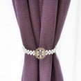 thumbnail image 5 of Unique Bargains Curtain Tiebacks Ropes, 2 Pack Elastic Snow-Flower Style Drape Tie Backs for Home Decor, Gold, 5 of 5