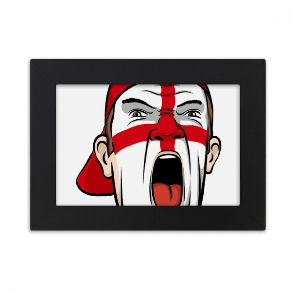 England Flag Facial Makeup Head Screang Cap Desktop Photo Frame Ornaments Picture Art Painting