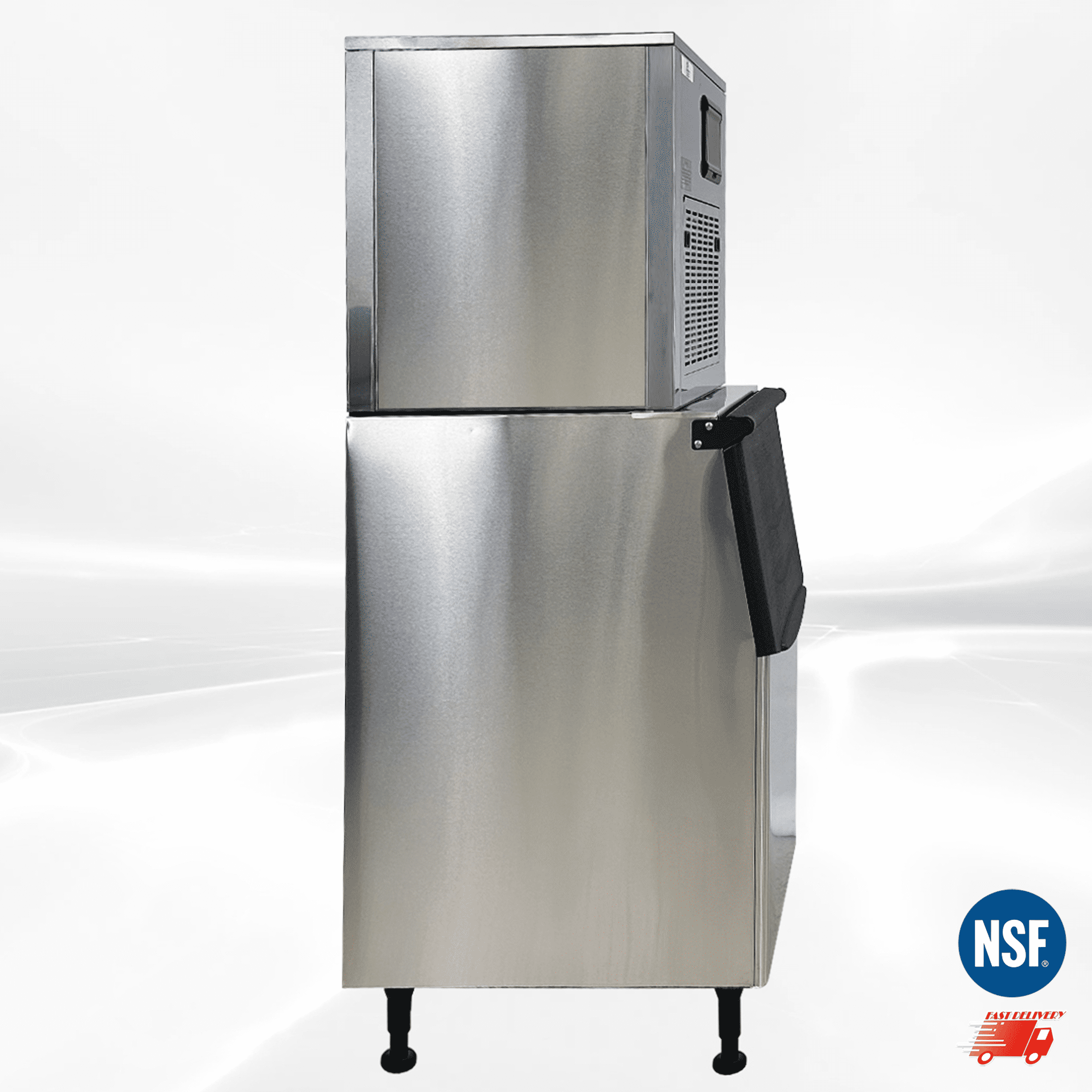 Cooler Depot NSF 550 lb Commercial Nugget Ice Maker with 275 lb Storage Bin, Model SK-559N