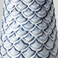 thumbnail image 4 of 16" Aqua Blue Glaze Fishscale Pattern Ceramic Vase, 4 of 4