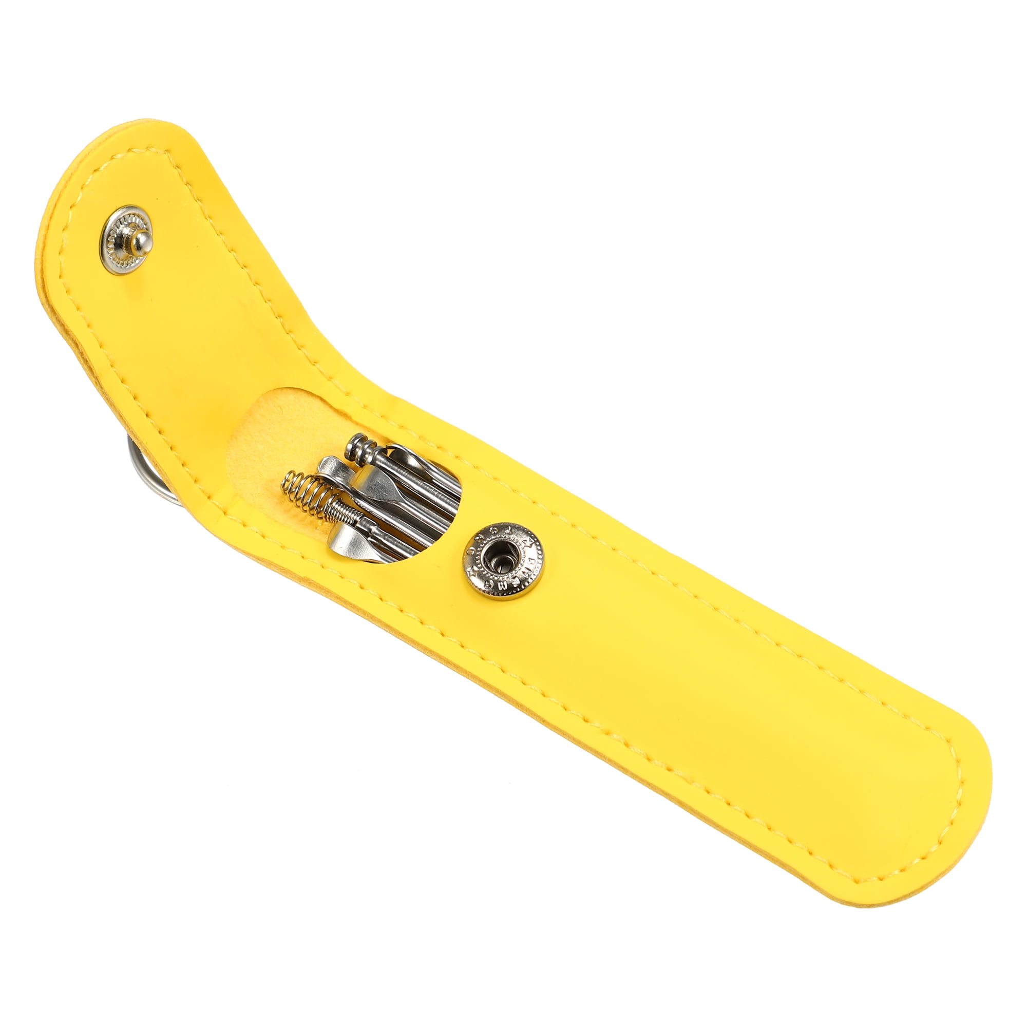Unique Bargains Portable Stainless Steel Earwax Cleaner Tool Set Yellow