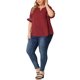 thumbnail image 2 of Women's Plus Size Blouse Pin Dots Smocked Floral Boho Blouses Red 3X, 2 of 7