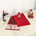 thumbnail image 3 of 1 pieza, bandera de mesa a cuadros negra y roja, decoración de gnomo de Navidad, camino de mesa de anciano sin rostro, servilletas escandinavas Sincero Electrónica, 3 of 5