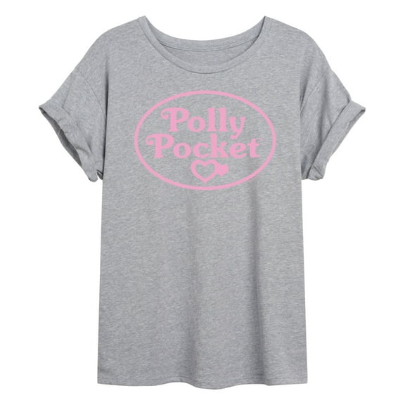 Polly Pocket - Polly Pocket Pink Logo - Juniors Ideal Flowy Muscle T-Shirt