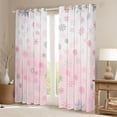 thumbnail image 2 of Homewish Dreamy Pink Snowflake Curtains Pack of 2 (42x84 Each), Winter Christmas Curtains Blackout, Teens Kids Girls Women Bedroom Curtains, Window Curtains Decor, 2 of 6