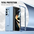 thumbnail image 4 of Case for Samsung Galaxy Z Fold 6, Anti-Scratch Shockproof Plating PC + PU Leather Ultra Slim, with Screen Protector Full Body Protection Case Cover for Samsung Galaxy Z Fold 6, Blue, 4 of 7