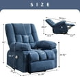 thumbnail image 3 of JONPONY Lagre Power Lift Recliner Chair for Elderly with Heat and Massage, Lay Flat Assist Recliner with Side Pocket for Living Room，Blue, 3 of 13