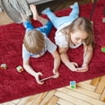 thumbnail image 7 of Lochas Soft Modern Area Rugs Fluffy Carpets for Living Room Bedroom Indoor Home Decor Nursery Rug,4'X6',Wine Red, 7 of 7