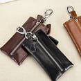 thumbnail image 4 of Sonducket Cartera de cuero Llaves Monedero Llavero Tarjeta de crédito Bolsillo Mujeres Hombres Café Type3 NO3 Sonducket  AP011382-05, 4 of 6
