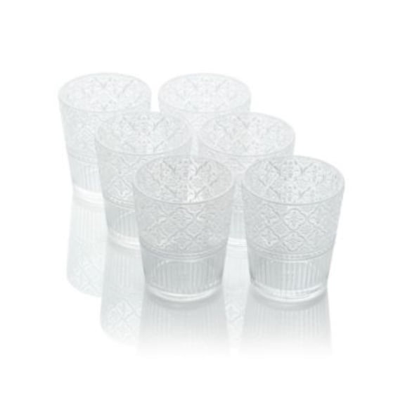 Acrylic Double Old Fashioned Glasses, Set of 6