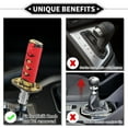 thumbnail image 3 of Kit de pomo de cambio de marchas Unique Bargains, 15 cm con 4 adaptadores para vehículos automáticos y manuales de aleación de aluminio rojo, 3 of 7