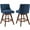 Fabric, Blue, variant on Modern Swivel Bar Stools Set of 4, Beige Counter Height Bar Stools with Back for Kitchen Island, Fabric Upholstered Island Chairs with Wood Legs, Barstool Chairs, Sillas para Barra de Cocina