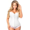 thumbnail image 3 of Daisy Corsets Top Drawer White Brocade Steel Boned Corset~M / White, 3 of 4
