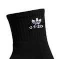 thumbnail image 3 of Adidas Originals Unisex Trefoil Quarter Socks - 6 Pairs - Black - Medium, 3 of 8