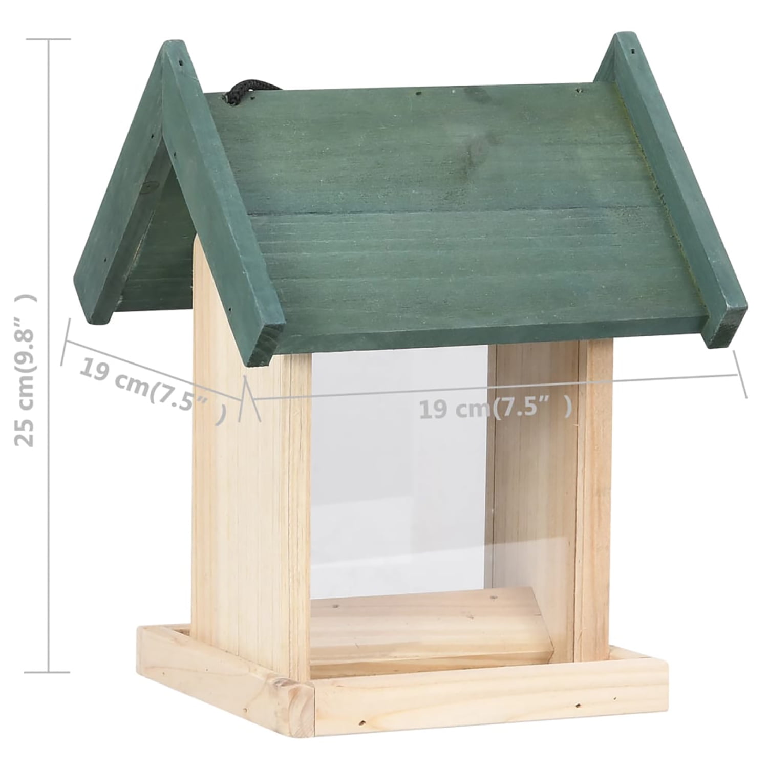 Pefilos 9.8" Bird Feeder House for Outside Hanging, 4 pcs Wooden Birdhouse Bluebird House Feeder Handcrafted Hut, Beige Pefilos 9.8" Bird Feeder House for Outside Hanging, 4 pcs Wooden Birdhouse Bluebird House Feeder Handcrafted Hut, Beige