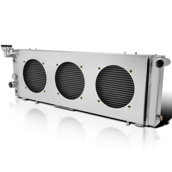 Spec-D Tuning Aluminum Cooling 3 Row Radiator with Fan Shroud Compatible with 1991-2001 Jeep Cherokee