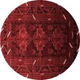 thumbnail image 1 of Ahgly Company Indoor Round Oriental Red Industrial Area Rugs, 4' Round, 1 of 4