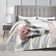 thumbnail image 4 of Wijzvio Just A Girl Who Loves Goats Throw Blanket Soft Fuzzy Fleece Blanket For Couch Bed Living Room Decoration 60"X50", 4 of 9