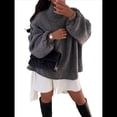 thumbnail image 2 of Suéteres de Cuello Alto de Gran Tamaño para Mujer, Jerseys de Punto Grueso de Larga, Ropa de Moda de Invierno, Otoño Gris S, 2 of 9