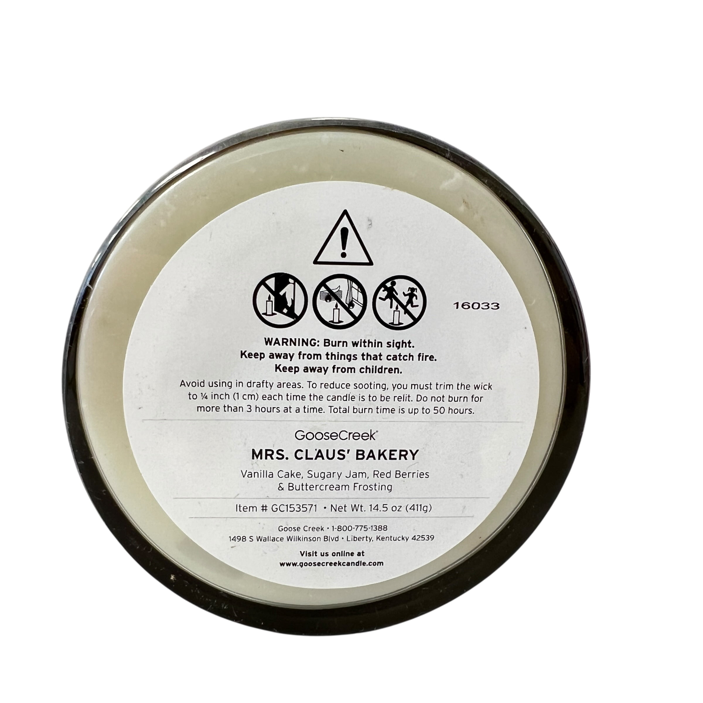 Goose Creek Mrs. Claus' Bakery Scented 3 Wick Candle 14.5 oz