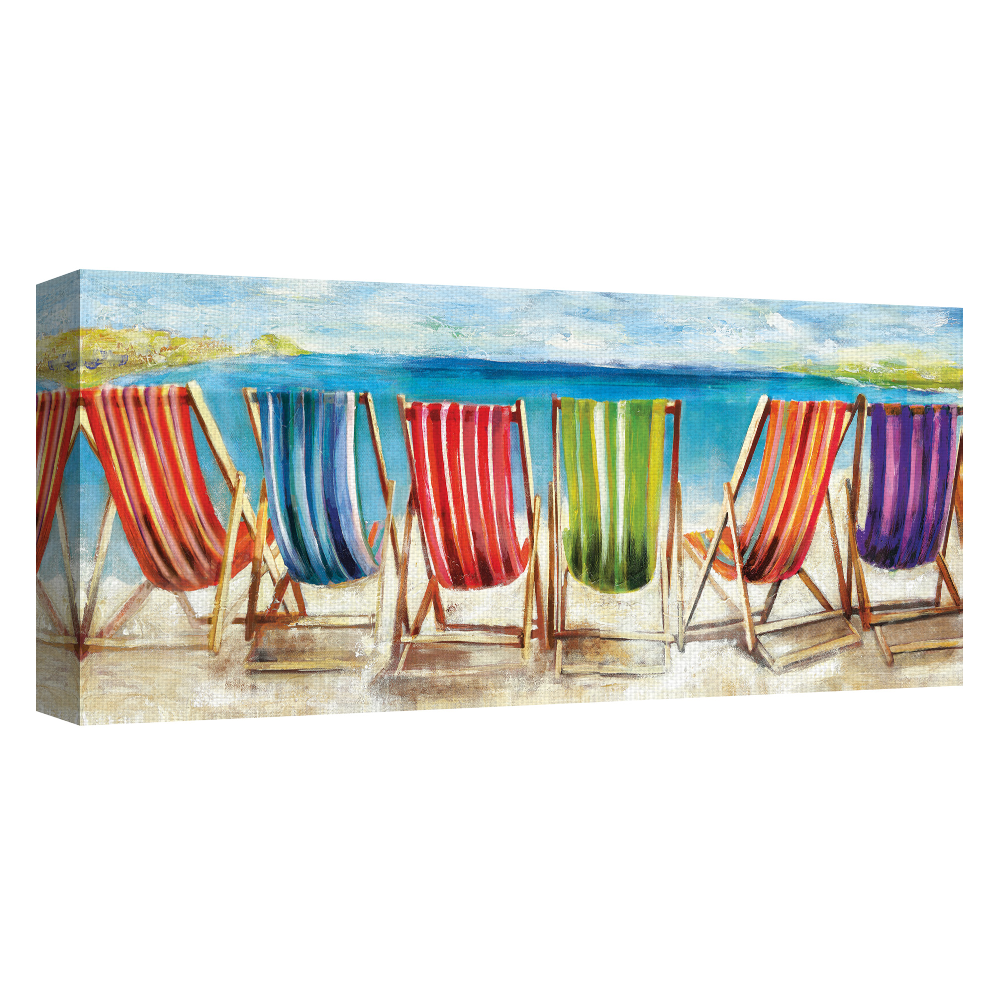 Masterpiece Art Gallery Sunburst Sunflowers I by Sandy Doonan Canvas Art Print 12" x 36"