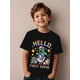 thumbnail image 1 of Boys' Retro Pixel art T-Shirt - Hello 1st Grade Zombie Chick Design - Black Breathable Back-to-School Tee, Casual Gamer & Nostalgic enthusiast Soft Top, Game-Themed Graphic Shirt, Comfort Fit, 1 of 6
