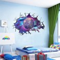 thumbnail image 3 of Waterproof 3D Universe Planet Scenery Broken Wall Sticker Room Decoration Earth, 3 of 8