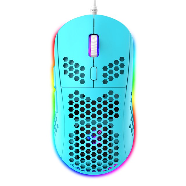 Game Mouse USB Wired RGB Light Gaming Mouse DPI Wired Game Mouse DPI Gaming Mouse Adjustable Portable Computer Accessory, Blue