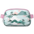 thumbnail image 1 of Tropical Sunset Palm Tree Belt Bag – Boho Beach Vacation Fanny Pack with Hawaiian Island Style, 1 of 4