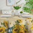 thumbnail image 5 of Verolix Sunflower Round Tablecloth 60 Inch, Floral Farmhouse Table Cover for Dining Table Decoration, 5 of 5