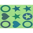 thumbnail image 1 of Ahgly Company Machine Washable Indoor Rectangle Transitional Yellow Lawn Green Area Rugs, 7' x 9', 1 of 7
