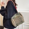 thumbnail image 5 of Hfppkn Green Lightweight Nylon Casual Commuter Shoulder Bag, Trendy Underarm Top Handle Purse for Daily Use 23x22x13cm, 5 of 7