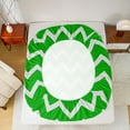 thumbnail image 5 of Feelyou Green Stripes Waves Twin Sheet Sets, Teen Kid Abstract Bedding, 3-Piece, 5 of 7