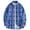 007 Blue, variant on Men's Button Down Shirts Striped Checkered Long-sleeve Turndown Collar Blouse Casual Loose Fit Lightweight Coat
