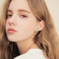 thumbnail image 5 of Sterling Silver Love Knot Stud Earrings 14K Gold Plated Hypoallergenic Post Cubic Zirconia Chunky Earrings for Women Gifts for Birthday, 5 of 6