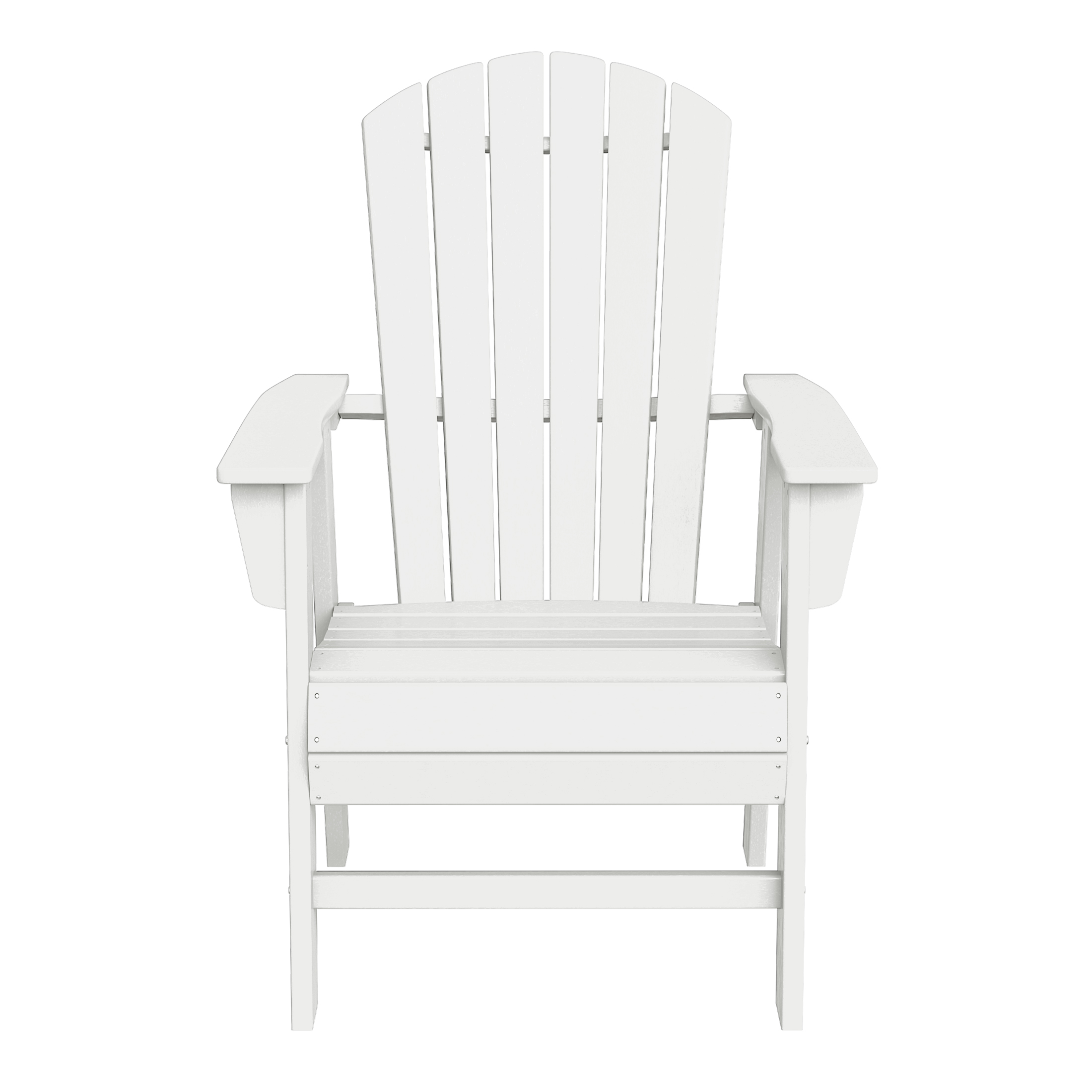 WestinTrends Dylan Outdoor Dining Chair – All-Weather Poly Lumber Adirondack Patio Chair, High Back, 330 lb Capacity, White