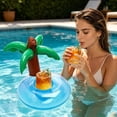 thumbnail image 6 of Inflatable Drink Holders Palm Tree and Cactus Floating Cup Holders Pool Drink Floaties Summer Beach Themed Party PVC Beverage Floats, 6 of 6