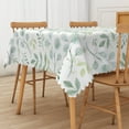 thumbnail image 2 of Nanqianyi Green Leaf Watercolor Patterned Waterproof & Oil Tablecloth 52" x 70" For Kitchen Picnic Decor Rectangle, 2 of 6