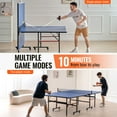 thumbnail image 4 of KFFKFF Ensemble de Tennis de Table, Expérience de Ping-Pong Intérieure Pro, Table Mobile en MDF, Conception à Pliage Facile avec Filet à Pince Rapide et Roues Sécurisées, Configuration Simple en 10 Min, Surface de 12 mm, 4 of 9