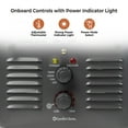 thumbnail image 6 of Comfort Zone Milkhouse Style Utility Space Heater with Adjustable Thermostat, 3-Prong Plug, Grey, 6 of 7