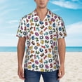thumbnail image 4 of Haiem Colorful Numbers Printed Hawaiian Shirt for Men - Men’s Casual Beach Summer Shirts - Stretch Fabric with Modern Fit-Large, 4 of 9