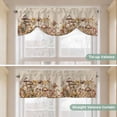 thumbnail image 4 of Mushroom Tie Up Valance Curtains for Windows, Kitchen Curtains Window Shades, Farmhouse Summer Botanical Floral Rustic Light Filtering Roman Curtain Valances for Bedroom/Bathroom/Cafe 42"x12", 4 of 9